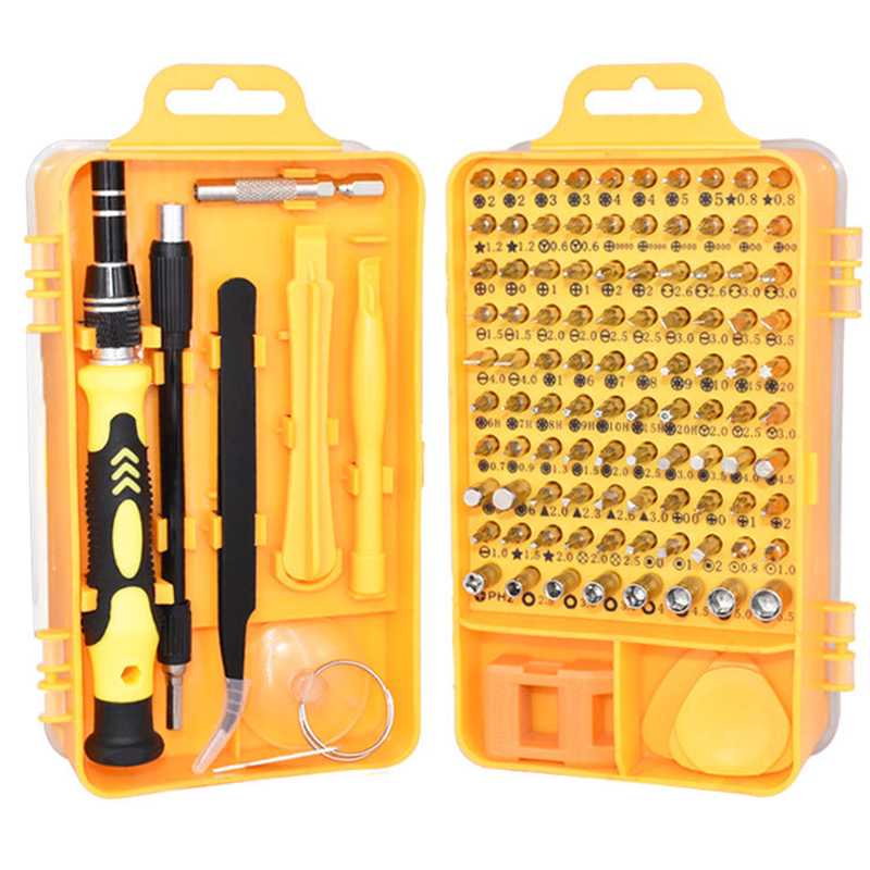 Multi-function Computer PC Mobile Phone Digital Electronic Device Repair Hand Home Tools Bit 110 in 1 Screwdriver Set
Multi-function Computer PC Mobile Phone Digital Electronic Device Repair Hand Home Tools Bit 110 in 1 Screwdriver Set