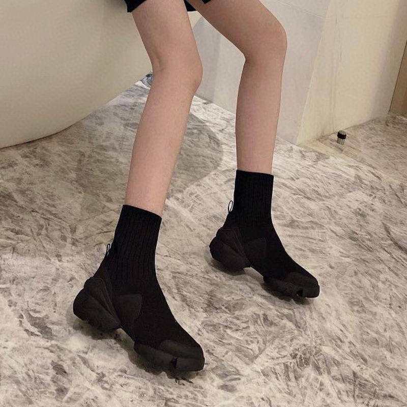 20ss luxe women Outsole Increase 5CM Triple Boots Shoes platform sneakers trainers fashion ladies Boots Hot Selling Top quality Sock shoes