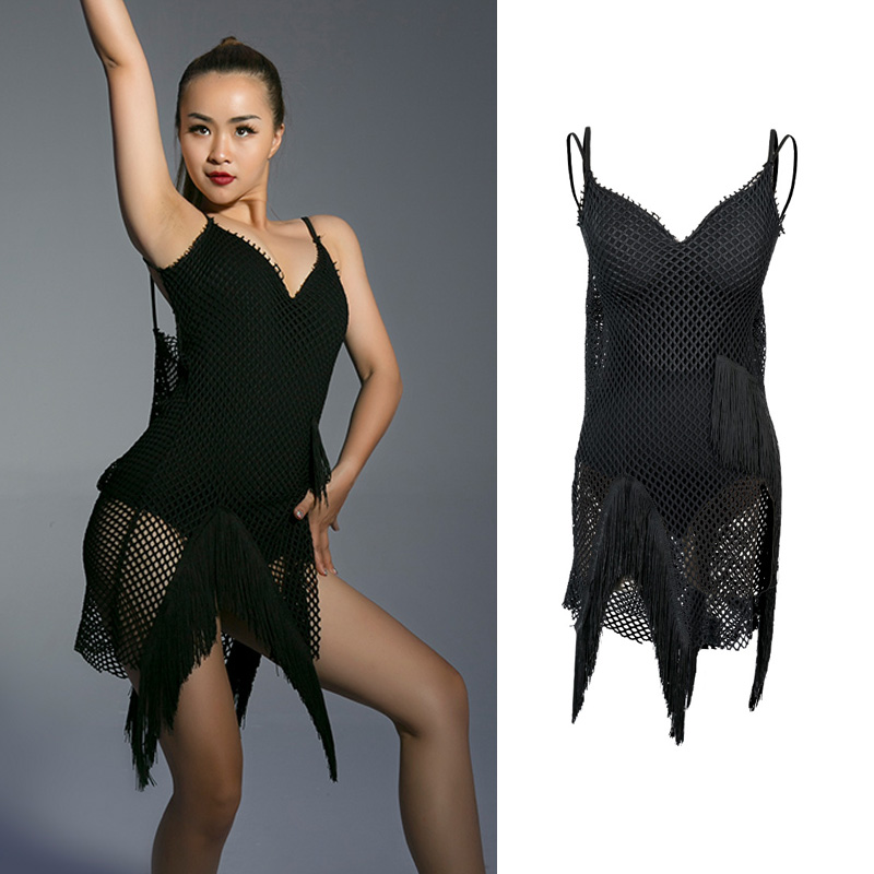 Latin Dance Dress Adults Samba Salsa Cha Cha Rumba Tango Dancing Stage Wear Sexy Backless Mesh Fringe Irregular Dresses DN6295, Black
Latin Dance Dress Adults Samba Salsa Cha Cha Rumba Tango Dancing Stage Wear Sexy Backless Mesh Fringe Irregular Dresses DN6295, Black