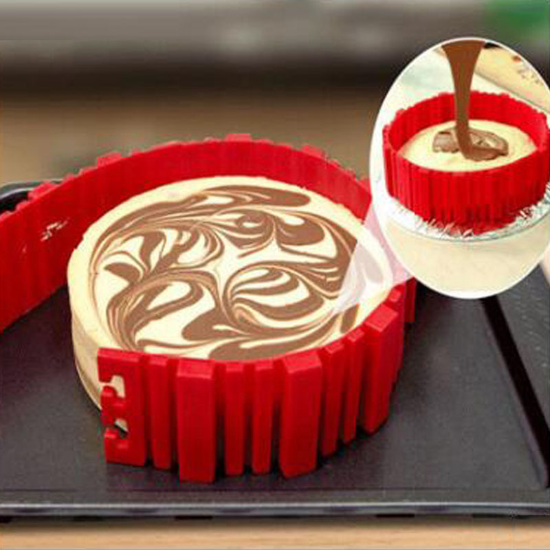 4 Pcs Cake Baking Moulds Snack Cooking Cake Baking Combination Molds Food Grade DIY Silicone Square Round Shape Cake Baking Moulds