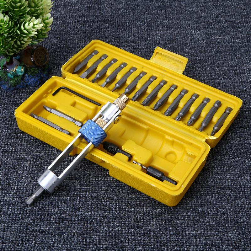 20Pcs High Speed Steel Bit Drill Multifunction Screwdriver Sets Different Kinds Head Countersink Bits Allen Wrench Bonus Storage
20Pcs High Speed Steel Bit Drill Multifunction Screwdriver Sets Different Kinds Head Countersink Bits Allen Wrench Bonus Storage