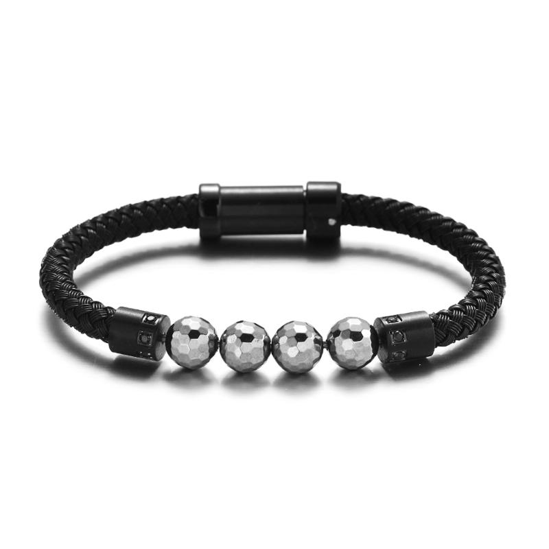 REAMOR Men Luxury 316L Stainless Steel Wire and Detachable Natural Stone Bead Jewelry Black Bracelet for Men and Women DIY
REAMOR Men Luxury 316L Stainless Steel Wire and Detachable Natural Stone Bead Jewelry Black Bracelet for Men and Women DIY