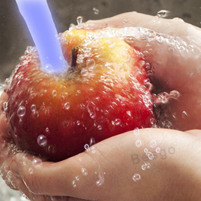 New LED Faucet Fashion 3 Colors Water Glow Tap LED Faucet Light Temperature Control Faucets Sensor Sink Taps Lights With Adapte