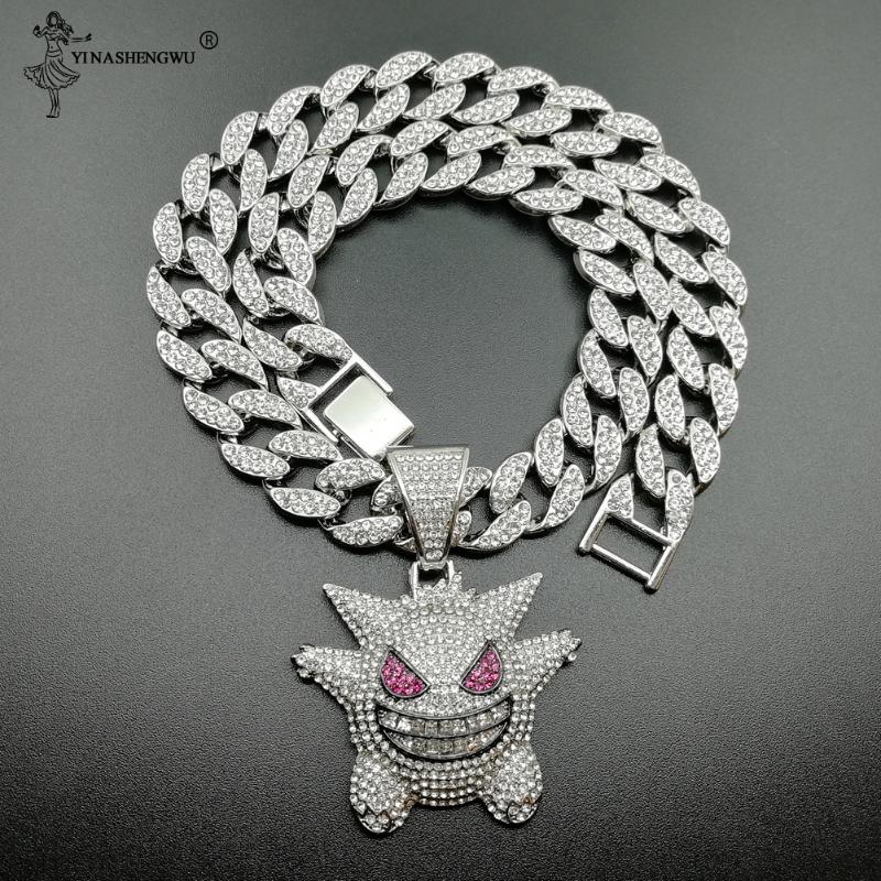 Iced Out Purple Crystal Little Devil Pendants Full Rhinestone Cuban Chain Necklace Hip Hop Necklace For Men Gifts New Arrivals
Iced Out Purple Crystal Little Devil Pendants Full Rhinestone Cuban Chain Necklace Hip Hop Necklace For Men Gifts New Arrivals