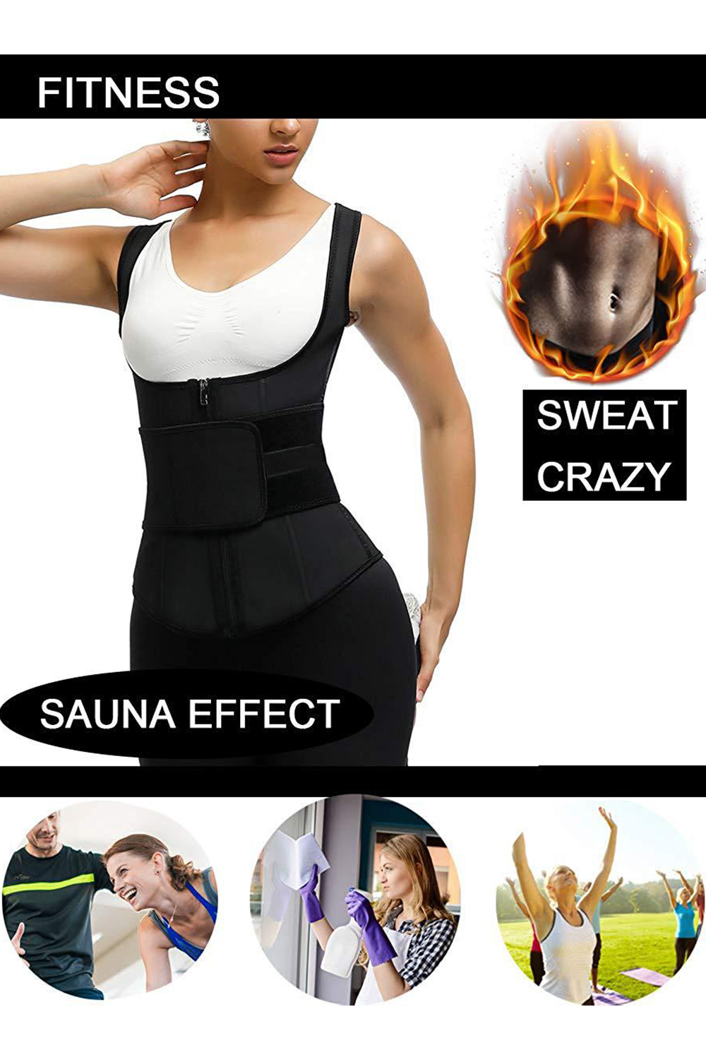 US Stock S-3XL Plus Size Fitness Sweat Waist Back Support Training Shaper Belt Women Postpartum Slimming Corset Body Shaper Belt Bodysuit, Black
US Stock S-3XL Plus Size Fitness Sweat Waist Back Support Training Shaper Belt Women Postpartum Slimming Corset Body Shaper Belt Bodysuit, Black