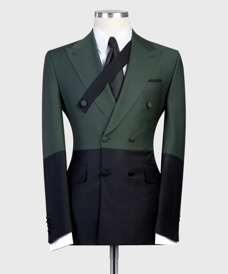 Designer Mens Suits Solid Wedding Groom Tuxedos Custom Made Contrast High Quality Formal Mens Suit Wedding Mens Suits