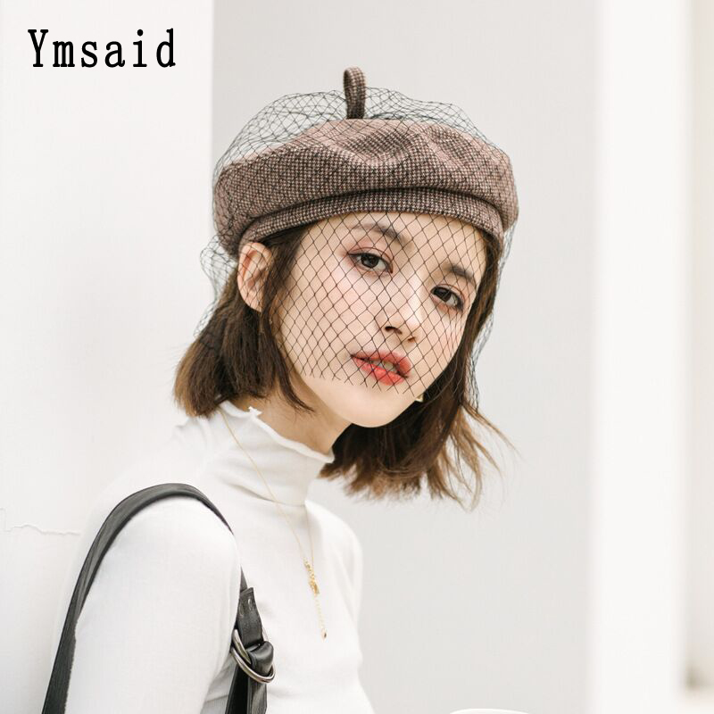 Autumn Winter Women Beret Vintage Elegant charming Mesh Yarn Berets Fashion Female Octagonal hat All-match British Painter Hat, Beige
Autumn Winter Women Beret Vintage Elegant charming Mesh Yarn Berets Fashion Female Octagonal hat All-match British Painter Hat, Beige