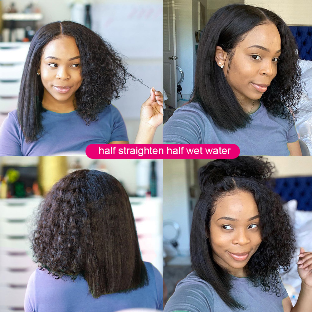 ishow human hair wigs wet and wavy lace front wig preplucked human hair lace frontal wig middle part brazilian water wave lace wig