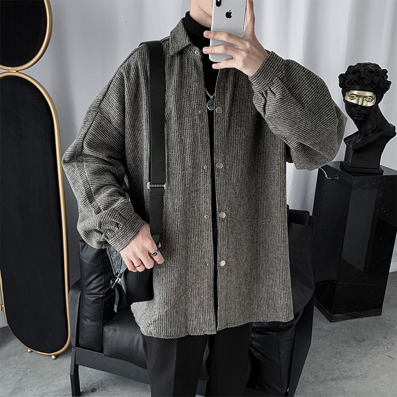 Winter Thick Shirt Men's Warm Fashion Solid Color Retro Casual Shirt Men Streetwear Wild Loose Korean Long-sleeved Shirts Mens, Light gray
Winter Thick Shirt Men's Warm Fashion Solid Color Retro Casual Shirt Men Streetwear Wild Loose Korean Long-sleeved Shirts Mens, Light gray