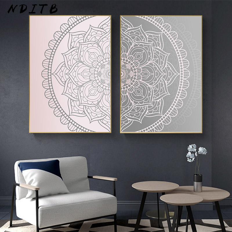 Pink Gray Mandala Abstract Canvas Poster Boho Wall Art Geometric Print Painting Decorative Picture Modern Living Room Decoration
Pink Gray Mandala Abstract Canvas Poster Boho Wall Art Geometric Print Painting Decorative Picture Modern Living Room Decoration