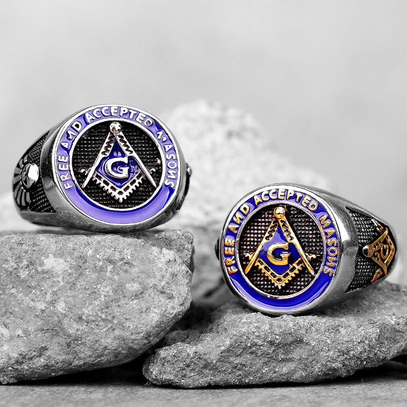 Stainless Steel Men Rings Masonic Freemasonry Blue Punk Rock Hip Hop for Biker Male Boyfriend Jewelry Creativity Gift Wholesale
Stainless Steel Men Rings Masonic Freemasonry Blue Punk Rock Hip Hop for Biker Male Boyfriend Jewelry Creativity Gift Wholesale