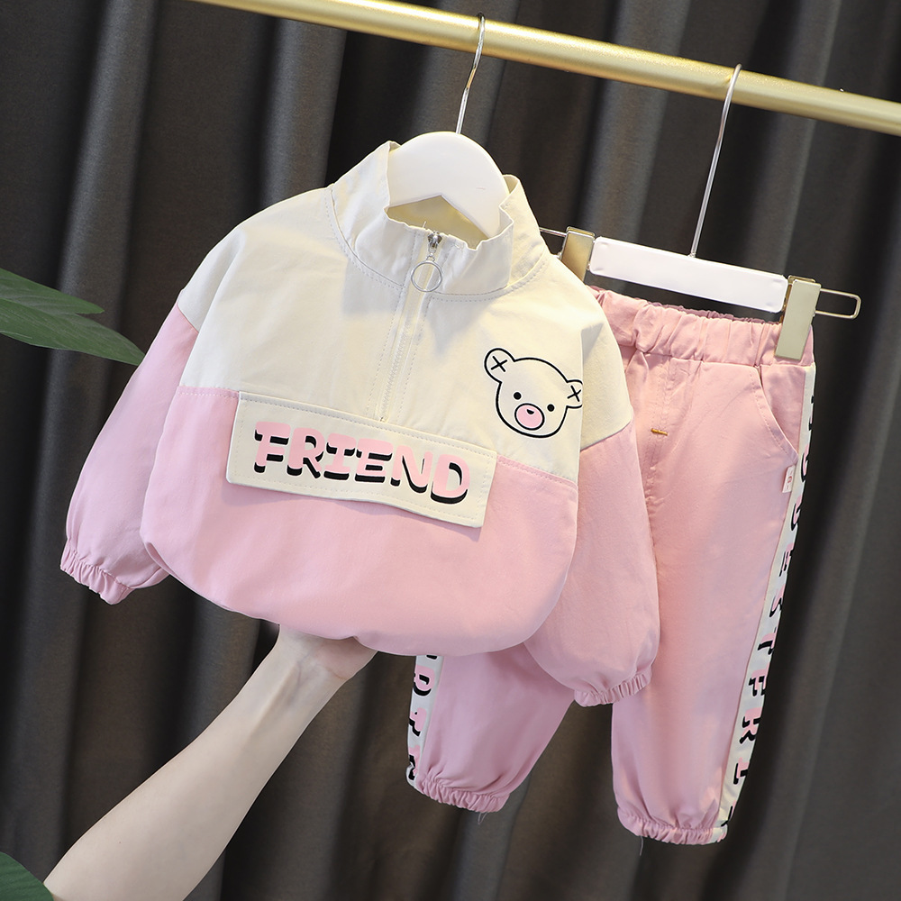 2020 Autumn Children Clothing Boys Girls Clothes Suit Baby Solid zipper Jacket Pants 2Pcs/sets fashion Toddler Kids Tracksuits LJ200916