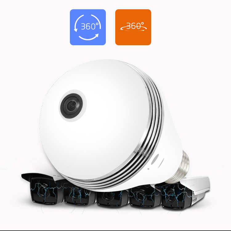 1.3MP Two-in-one Camera with Fisheye Lens Light Bulb Lamp Shaped Motion Detection Monitor Surveillance Two Way Audio CCTV Camera
1.3MP Two-in-one Camera with Fisheye Lens Light Bulb Lamp Shaped Motion Detection Monitor Surveillance Two Way Audio CCTV Camera