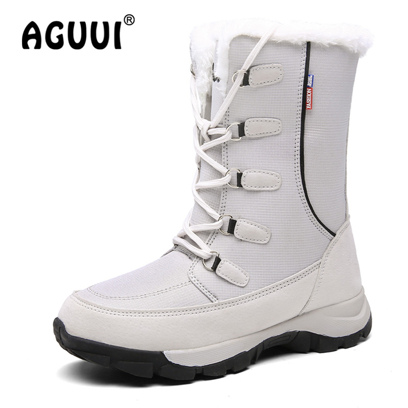 Winter Boots Women Mid-Calf Snow Boots Ladies Keep Warm Plush Thick-Soled Waterproof Anti-Slippery Booties Size 34-42, White
Winter Boots Women Mid-Calf Snow Boots Ladies Keep Warm Plush Thick-Soled Waterproof Anti-Slippery Booties Size 34-42, White