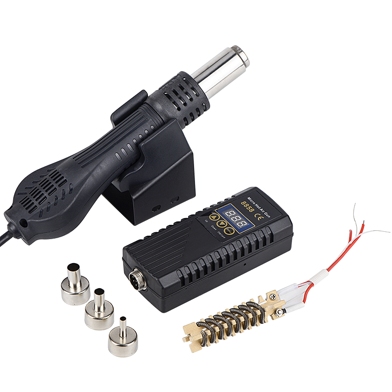 Hot Air Gun 8858 Miniature Rework Soldering Station LED Digital Hair Dryer, Welding Repair Tool 700W Hot Air Gun
Hot Air Gun 8858 Miniature Rework Soldering Station LED Digital Hair Dryer, Welding Repair Tool 700W Hot Air Gun