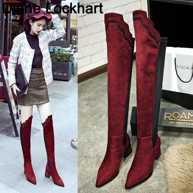 OverKnee Boots Women Faux Suede Thigh High Boots Platform Stretch Slim Sexy Female Women's Winter Stretch 2020 Bottes, Wine red
OverKnee Boots Women Faux Suede Thigh High Boots Platform Stretch Slim Sexy Female Women's Winter Stretch 2020 Bottes, Wine red