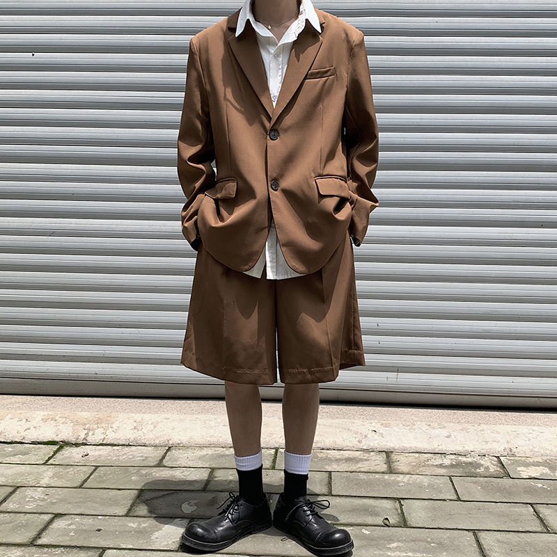 2020 Spring And Autumn New Youth Popular Men's Port Style Simple Solid Color Single-breasted Suit + Five-point Pants Suit -XL, Black
2020 Spring And Autumn New Youth Popular Men's Port Style Simple Solid Color Single-breasted Suit + Five-point Pants Suit -XL, Black