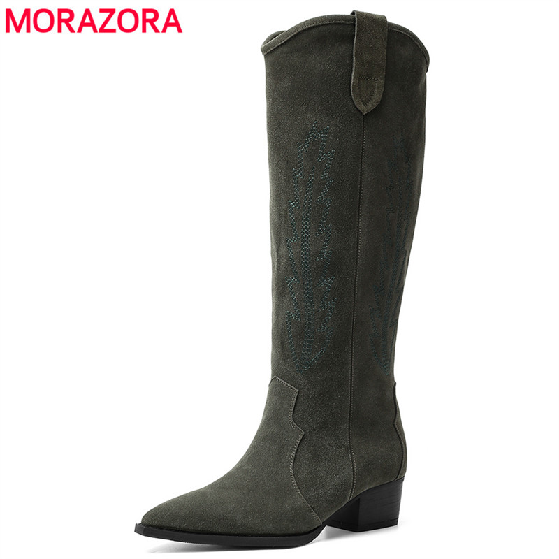 MORAZORA Plus size 34-46 Full genuine leather boots women Embroidered suede winter knee high boots ladies long botas, Black
MORAZORA Plus size 34-46 Full genuine leather boots women Embroidered suede winter knee high boots ladies long botas, Black
