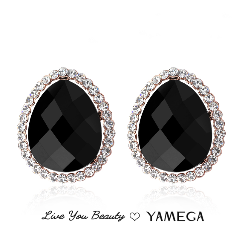 Fashion Heart Shape Rhinestone Earrings Black Ear Stud Alloy Rose Gold Earrings For Women Girls Gifts Female Trendy Jewelry
Fashion Heart Shape Rhinestone Earrings Black Ear Stud Alloy Rose Gold Earrings For Women Girls Gifts Female Trendy Jewelry