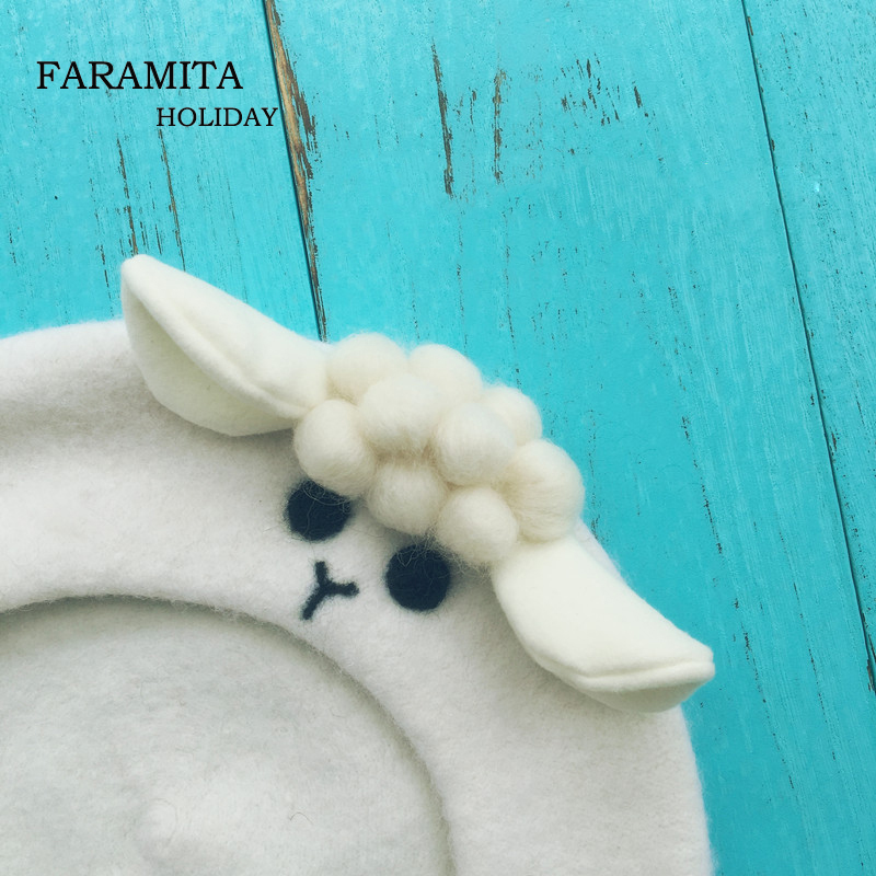 Faramita Holiday Handmade 3D Little Sheep Women Kids Girls Boys Parents-child Couple French Berets Hats 100% Wool Cute Headwear, As pic
Faramita Holiday Handmade 3D Little Sheep Women Kids Girls Boys Parents-child Couple French Berets Hats 100% Wool Cute Headwear, As pic