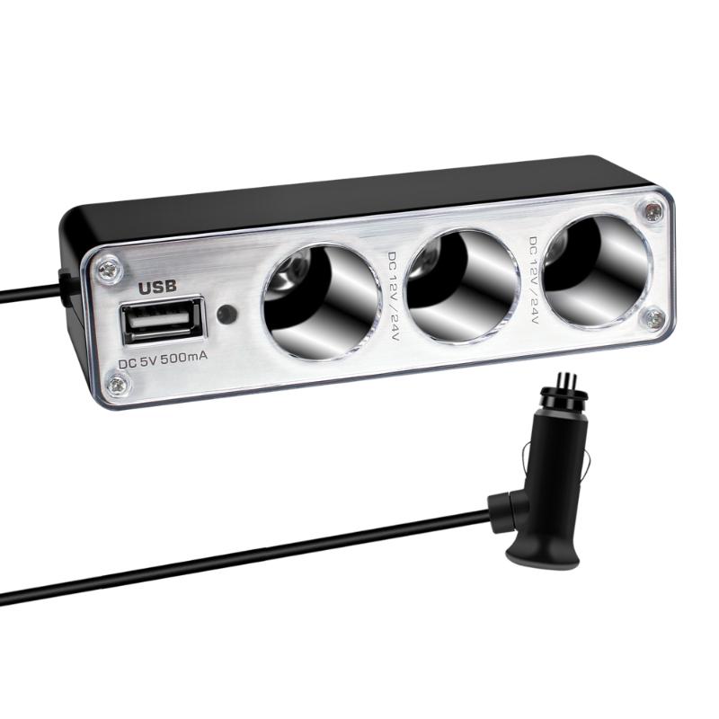 Triple 3 Socket Car Cigarette Lighter Charger Socket Adapter USB Power Supply For X-Trail GT-R Sunny 350Z Z33 Skyline, As pic
Triple 3 Socket Car Cigarette Lighter Charger Socket Adapter USB Power Supply For X-Trail GT-R Sunny 350Z Z33 Skyline, As pic