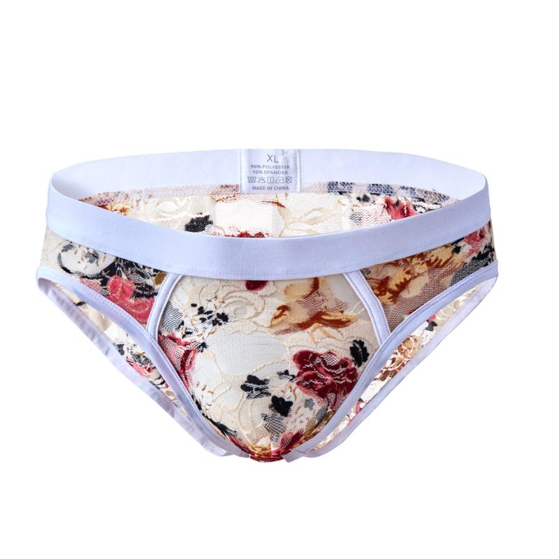 Sexy Gay Underwear Men Brief Shorts Transparent Lace Panties Man Floral Low Rise U Convex Pouch Underpants Cueca masculina -XXL, Blue
Sexy Gay Underwear Men Brief Shorts Transparent Lace Panties Man Floral Low Rise U Convex Pouch Underpants Cueca masculina -XXL, Blue