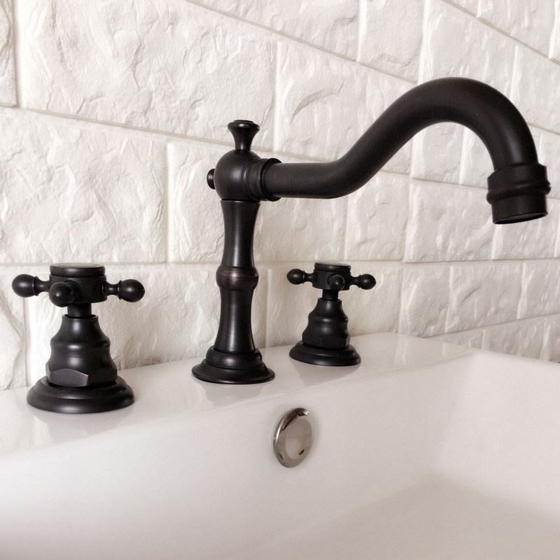 Black Oil Rubbed Brass Widespread Dual Handle Bathroom Washing Basin Mixer Taps Deck Mounted 3 Holes Lavatory Sink Faucet ahg064
Black Oil Rubbed Brass Widespread Dual Handle Bathroom Washing Basin Mixer Taps Deck Mounted 3 Holes Lavatory Sink Faucet ahg064