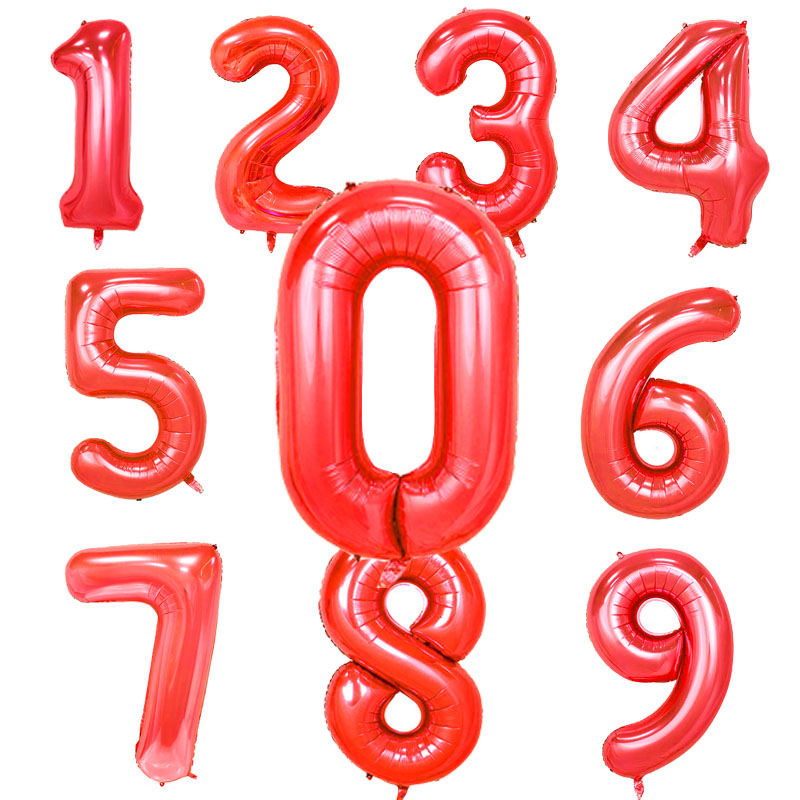 40Inch Red Number Foil Balloons Birthday Party Decorations Kids Digit Helium Balloon Wedding Decor Black Figure Balloon Globos
40Inch Red Number Foil Balloons Birthday Party Decorations Kids Digit Helium Balloon Wedding Decor Black Figure Balloon Globos