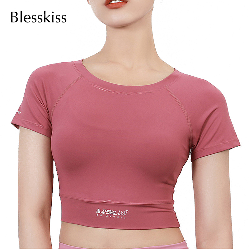 BLESSKISS Yoga Top Sport Shirt For Women Fitness Clothing Short Sleeve Crop Top gym tshirt Quick Drying Running Workout gym, Blue
BLESSKISS Yoga Top Sport Shirt For Women Fitness Clothing Short Sleeve Crop Top gym tshirt Quick Drying Running Workout gym, Blue