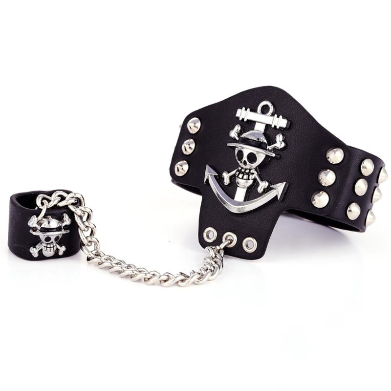 Anime One Piece Bracelet Men Leather Rope Punk Skull Shantou Bracelet Charm Women Jewelry pulsera hombre Cosplay New
Anime One Piece Bracelet Men Leather Rope Punk Skull Shantou Bracelet Charm Women Jewelry pulsera hombre Cosplay New