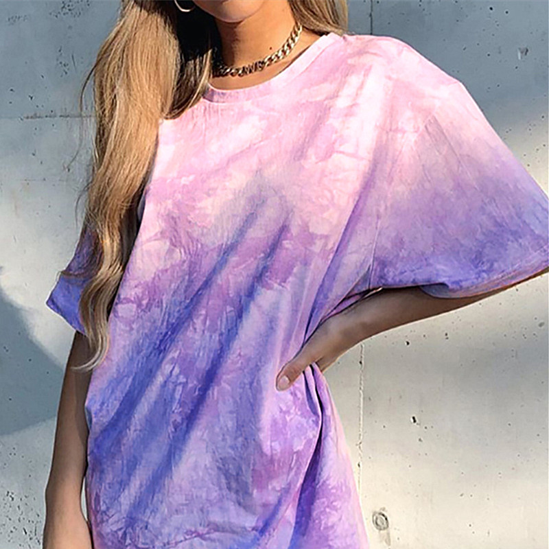 Tie Dye Print T-shirt Women Basic Fashion Casual T-shirt Lounge Wear Jogging Biker Summer Short Sleeve Loose T Shirt Steetwear, Red tops
Tie Dye Print T-shirt Women Basic Fashion Casual T-shirt Lounge Wear Jogging Biker Summer Short Sleeve Loose T Shirt Steetwear, Red tops