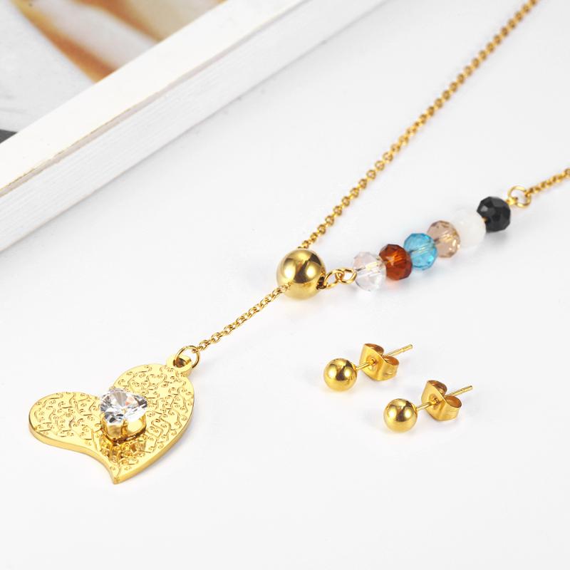 XUANHUA Heart Earring Necklace Sets Clover Stainless Steel Jewelry Woman 2020 Charm Accessories Jewelry Sets, As pic
XUANHUA Heart Earring Necklace Sets Clover Stainless Steel Jewelry Woman 2020 Charm Accessories Jewelry Sets, As pic
