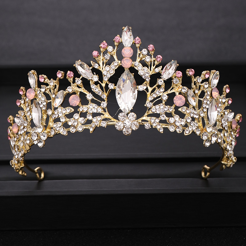 Bridal Crown Wedding tiara Baroque Pink Crystal Rhinestone Gold Crown Headpiece Birthday Party Wedding Hair Accessories Jewelry
Bridal Crown Wedding tiara Baroque Pink Crystal Rhinestone Gold Crown Headpiece Birthday Party Wedding Hair Accessories Jewelry