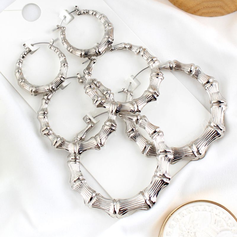 Sliver/Gold Color Big Bamboo Circle Hoop Earrings For Women Hip Hop Large Celebr N58F
Sliver/Gold Color Big Bamboo Circle Hoop Earrings For Women Hip Hop Large Celebr N58F