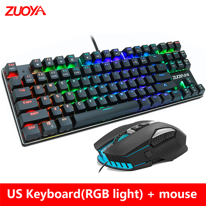 RU/US version ZUOYA keyboard game Mechanical Keyboard USB Wired for Computer Desktop Professional gamer+gaming mouse
RU/US version ZUOYA keyboard game Mechanical Keyboard USB Wired for Computer Desktop Professional gamer+gaming mouse