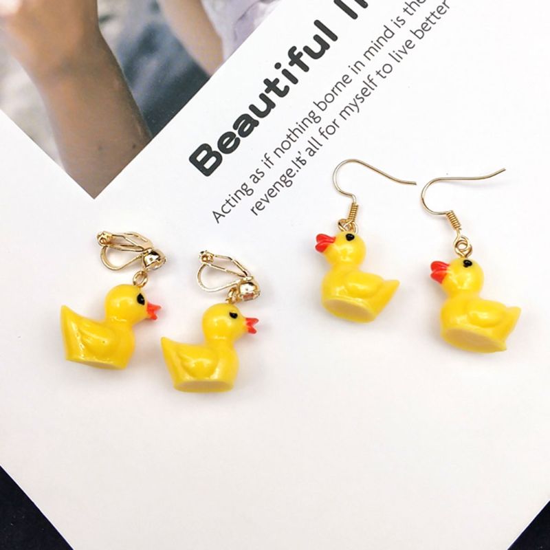 Super Cute Mini Yellow Duck Drop Dangle Earrings No Piercing Small Duck Animals Clip On Earrings For Kid Fashion Jewelry
Super Cute Mini Yellow Duck Drop Dangle Earrings No Piercing Small Duck Animals Clip On Earrings For Kid Fashion Jewelry