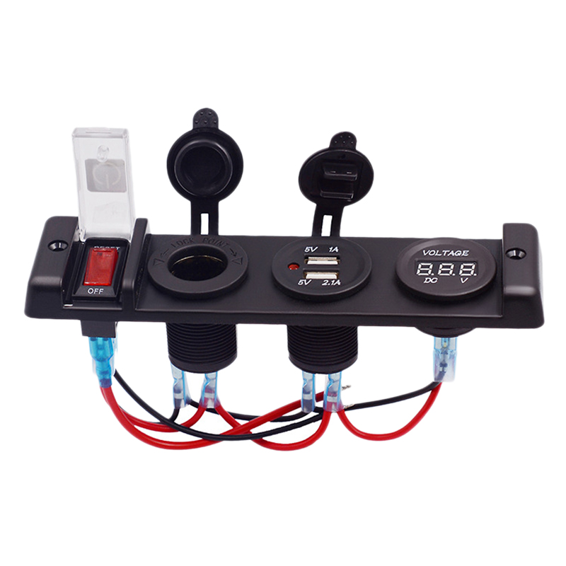 Dc12V Car Cigarette Lighter Switch Four-Position Center Console Dual Usb Charger With Voltmeter Cigarette Lighter Socket
Dc12V Car Cigarette Lighter Switch Four-Position Center Console Dual Usb Charger With Voltmeter Cigarette Lighter Socket