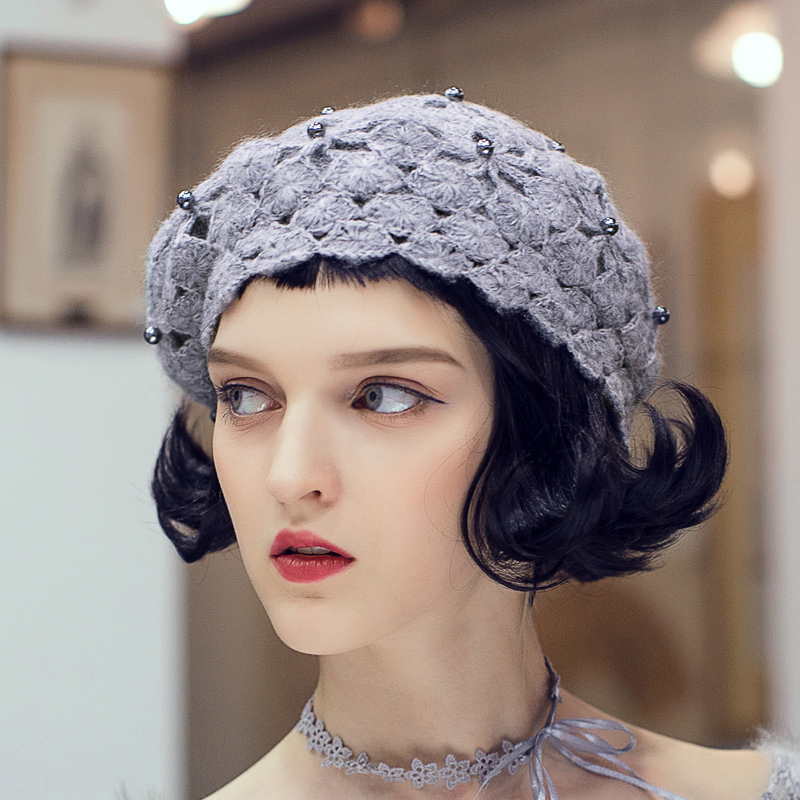 Berets Flower Beret Hat Women Spring Autumn Cap Korean Version Sweet Lovely British Knit Wool Artificial Pearl Hollow Hats H6764, Black
Berets Flower Beret Hat Women Spring Autumn Cap Korean Version Sweet Lovely British Knit Wool Artificial Pearl Hollow Hats H6764, Black
