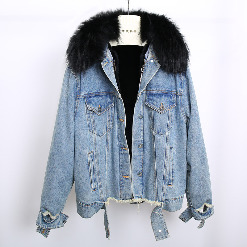 2020 new winter High fashion street Womans denim fur coat Real rex Fur parka Detachable lining collar jackets, Blue
2020 new winter High fashion street Womans denim fur coat Real rex Fur parka Detachable lining collar jackets, Blue