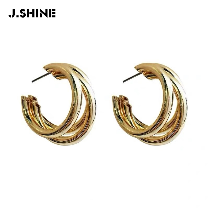 JShine Layered Gold Color Tube Metal Earrings Hoops Punk Style C-Shaped Round Hoop Earrings Fashion Jewelry Women Accessories
JShine Layered Gold Color Tube Metal Earrings Hoops Punk Style C-Shaped Round Hoop Earrings Fashion Jewelry Women Accessories