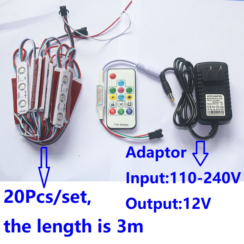 110-240V input LED Module IC2811 for Lighting Box with 7 colors +Power supply+Controller
110-240V input LED Module IC2811 for Lighting Box with 7 colors +Power supply+Controller