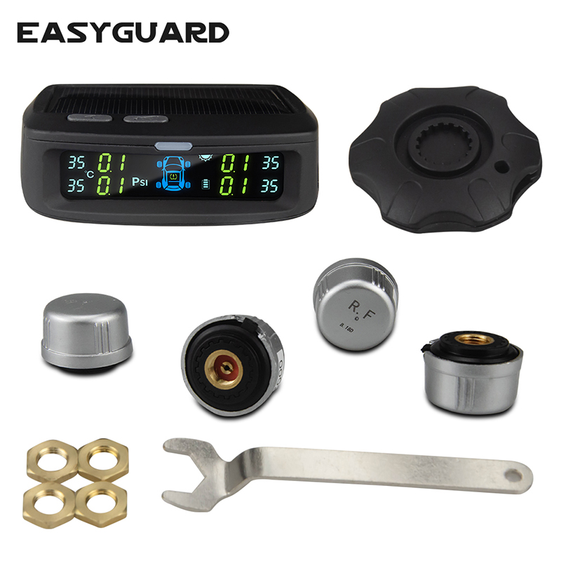 Easyguard solar energy rechargeable car TPMS tire pressure monitor with 4 external sensor support PSI or BAR
Easyguard solar energy rechargeable car TPMS tire pressure monitor with 4 external sensor support PSI or BAR