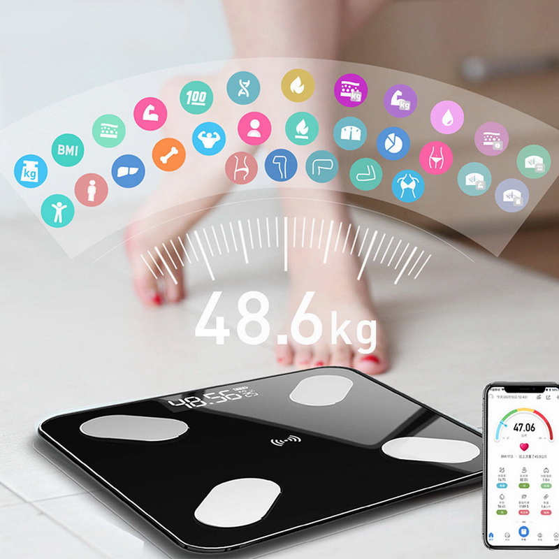 Bluetooth Scales Floor Body Weight Bathroom Scale Smart Backlit Display Scale Body Weight Fat Water Muscle BMI
Bluetooth Scales Floor Body Weight Bathroom Scale Smart Backlit Display Scale Body Weight Fat Water Muscle BMI