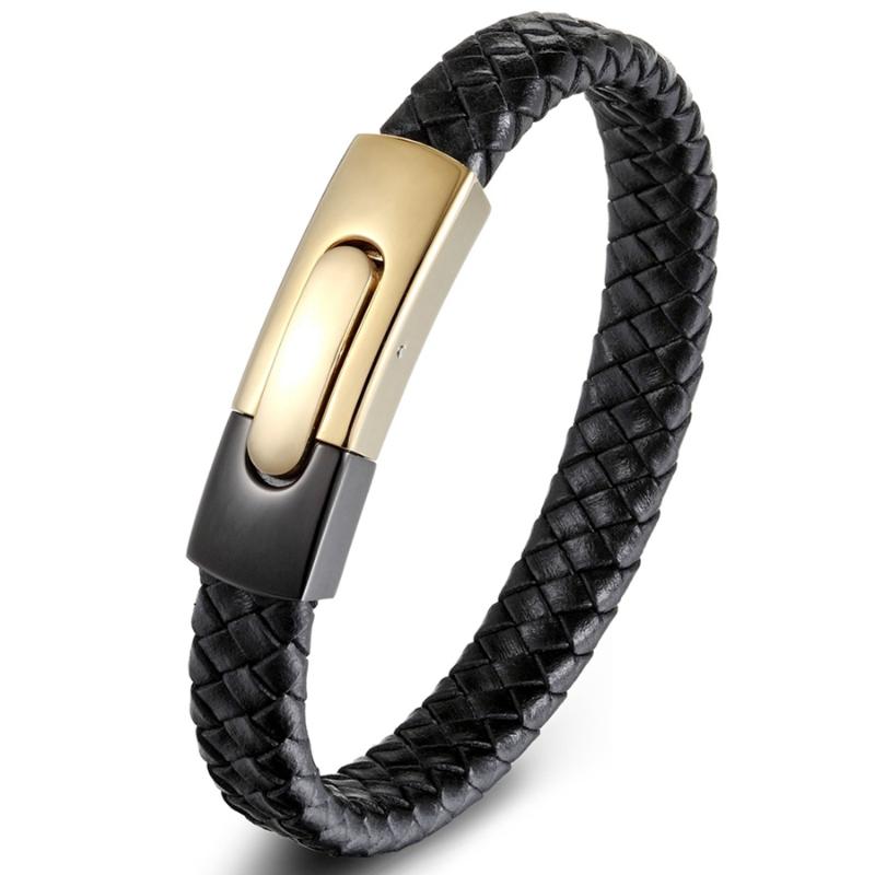Punk Easy Hook Black Gold Combination Snake Chain Stainless Steel Leather Bracelet For Men Fashion Magnetic Bracelet Gift
Punk Easy Hook Black Gold Combination Snake Chain Stainless Steel Leather Bracelet For Men Fashion Magnetic Bracelet Gift