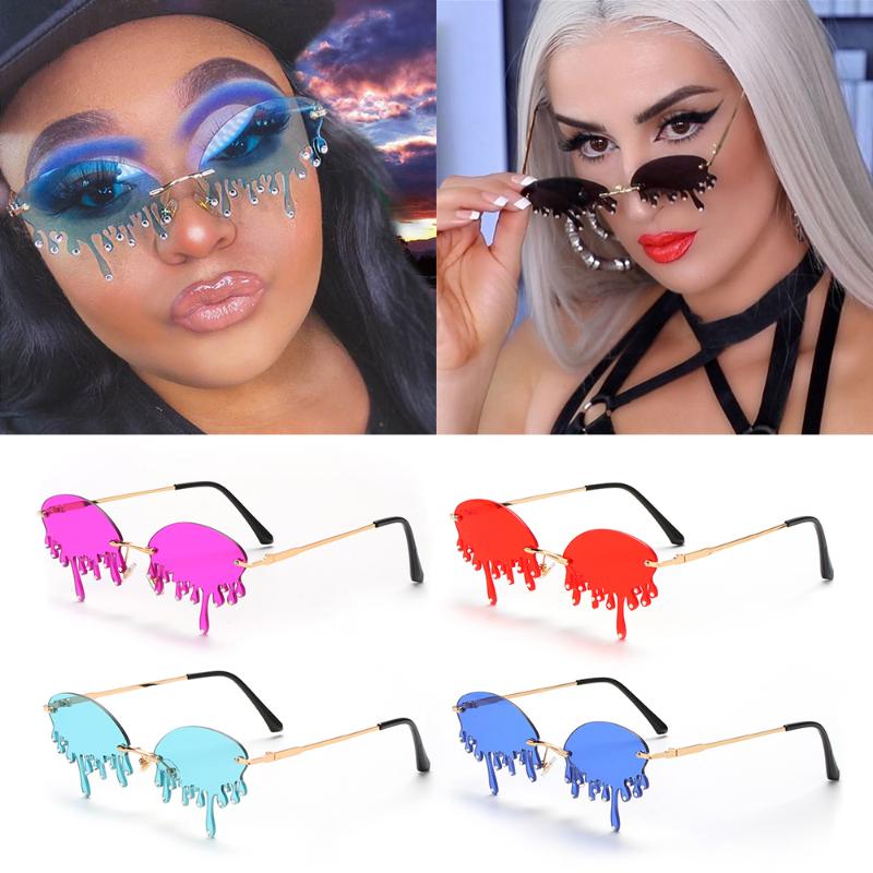 Luxury Diamond Sunglasses Women Vintage Unique Tears Shape Punk Sunglasses Rimless Crystal UV400 Eyeglasses Female Gafas Shades
Luxury Diamond Sunglasses Women Vintage Unique Tears Shape Punk Sunglasses Rimless Crystal UV400 Eyeglasses Female Gafas Shades