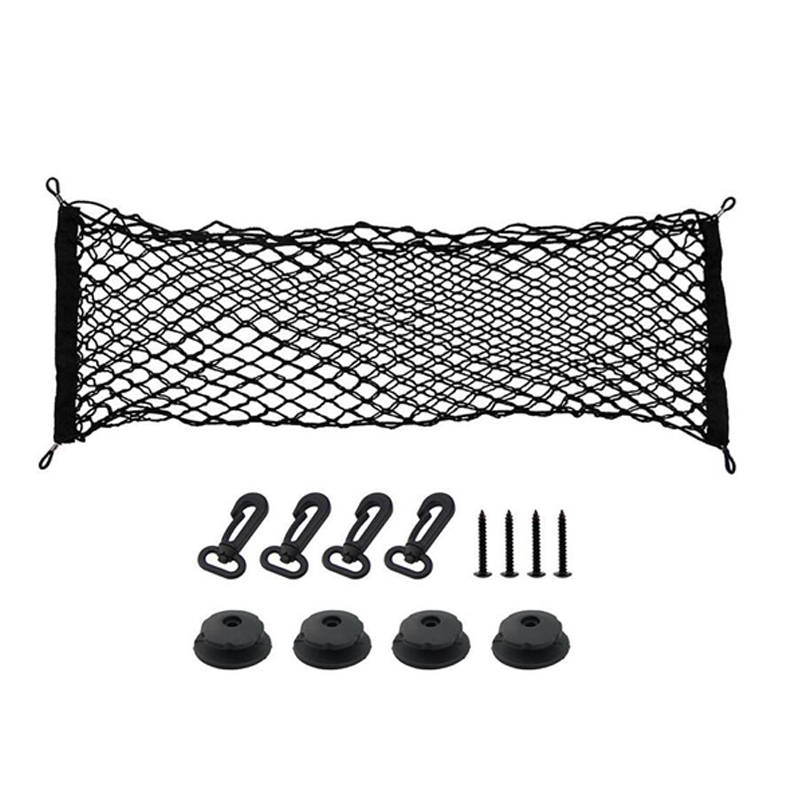 For Cadillac XT5 2016-2023 Car Auto vehicle Black Rear Trunk Cargo Baggage Organizer Storage Nylon Plain Vertical Seat Net