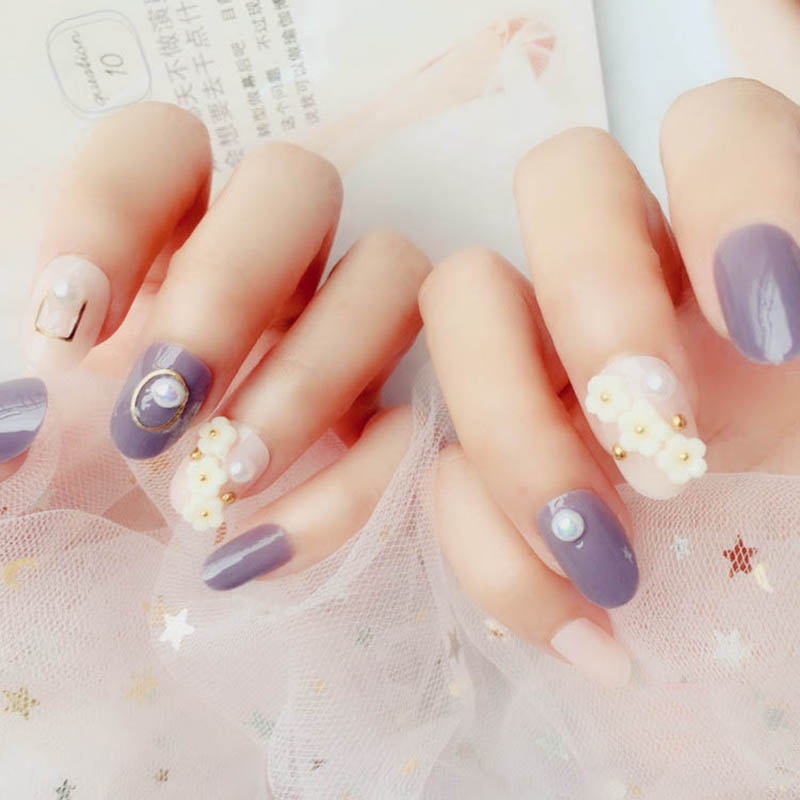 Charming Ladies Fake Finger Nails with glue Pearl White Flowers Fake Nail Tips 24pcs Exquisite False artificial stiletto nails, As show
Charming Ladies Fake Finger Nails with glue Pearl White Flowers Fake Nail Tips 24pcs Exquisite False artificial stiletto nails, As show