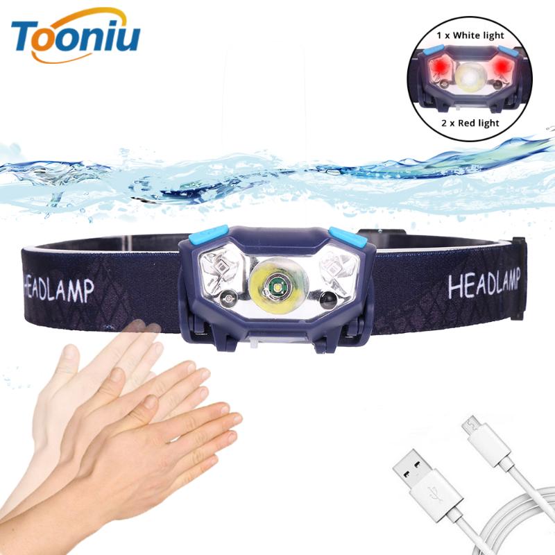 Sensor switch LED Headlamp White light + red light Fishing Built-in rechargeable lithium battery 5 lighting modes with USB
Sensor switch LED Headlamp White light + red light Fishing Built-in rechargeable lithium battery 5 lighting modes with USB