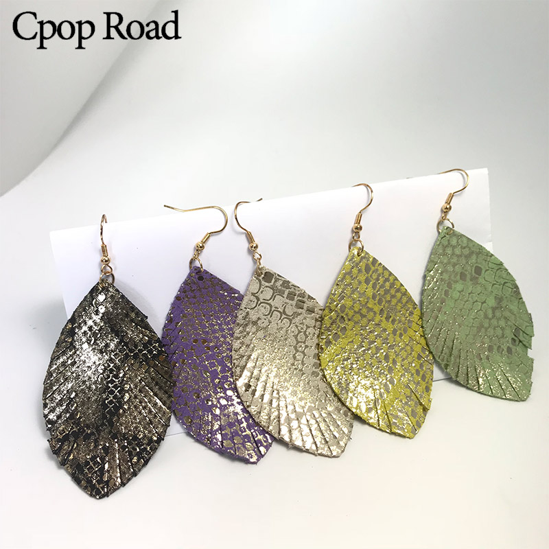 Cpop Shiny Real Leather Earrings for Women Statement Leather Feather Leaf Earrings Fashion Jewelry Accessories Wholesale, Silver
Cpop Shiny Real Leather Earrings for Women Statement Leather Feather Leaf Earrings Fashion Jewelry Accessories Wholesale, Silver