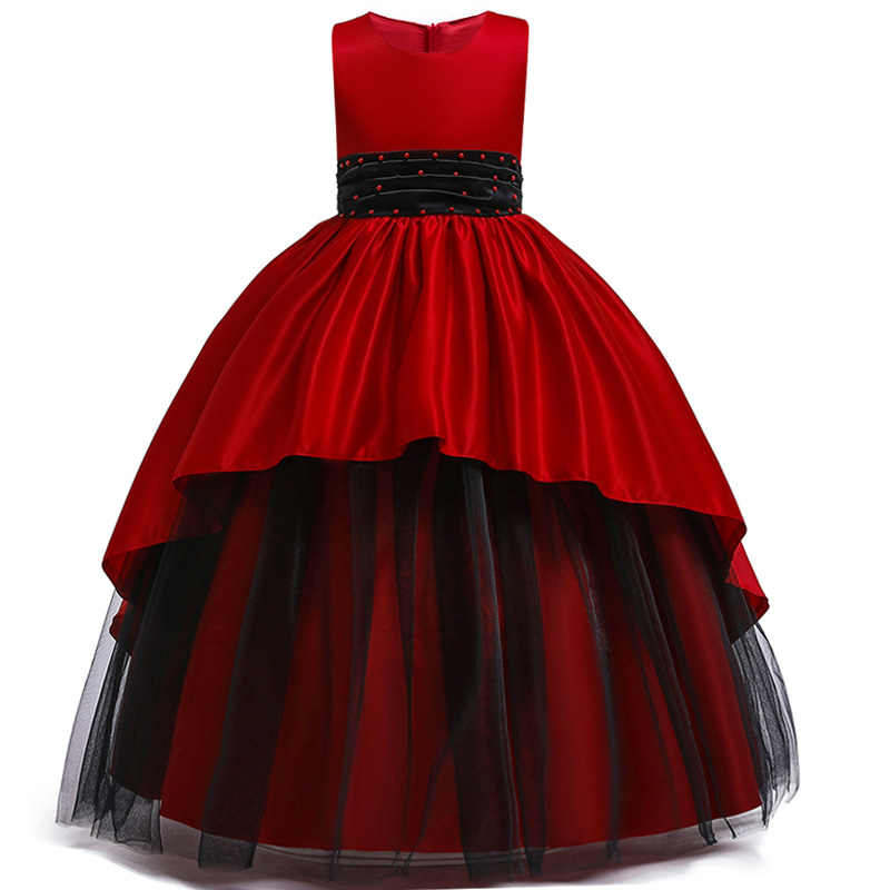 Flower Girl Long Gown Satin Beading Princess Party Dress Children Formal Clothes Kids Dresses for Girls Wedding Evening Clothing, As pictures
Flower Girl Long Gown Satin Beading Princess Party Dress Children Formal Clothes Kids Dresses for Girls Wedding Evening Clothing, As pictures